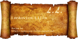 Lenkovics Lilla névjegykártya